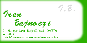 iren bajnoczi business card